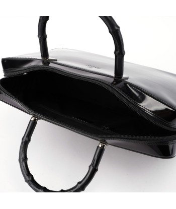 000 0829 Black Patent Leather Bamboo Tote 2 - 3 jours ouvrés.