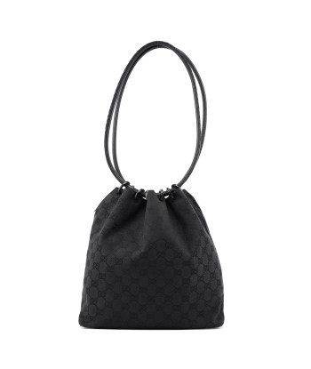 Black GG Drawstring Shoulder Bag s'inspire de l'anatomie humaine