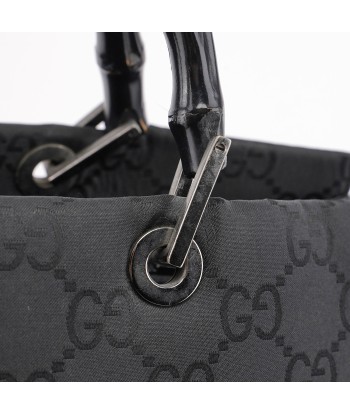 Black GG Bamboo Tote la livraison gratuite