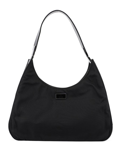 Black Canvas Hobo Shoulder Bag 50-70% off 