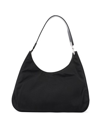 Black Canvas Hobo Shoulder Bag 50-70% off 