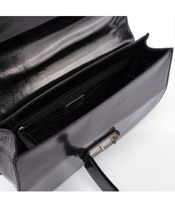 1990's Black Calfskin Shoulder Bag Fin de série