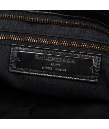 Black Leather City Bag solde