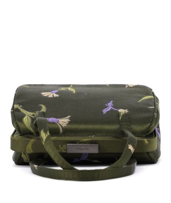 Green Silk Floral Clutch Bag soldes