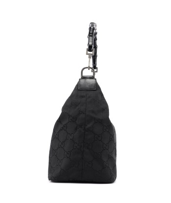 Black GG Bamboo Shoulder Bag Fin de série