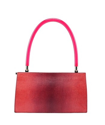 Red Karung Snakeskin Plastic Handle Bag de technologie