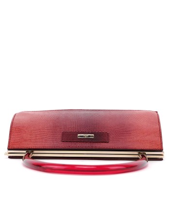 Red Karung Snakeskin Plastic Handle Bag de technologie