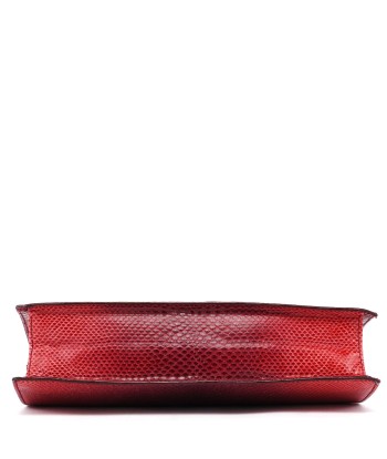 Red Karung Snakeskin Plastic Handle Bag de technologie