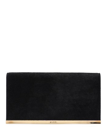 1990's Black Fur Clutch pas cher