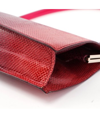 Red Karung Snakeskin Plastic Handle Bag de technologie