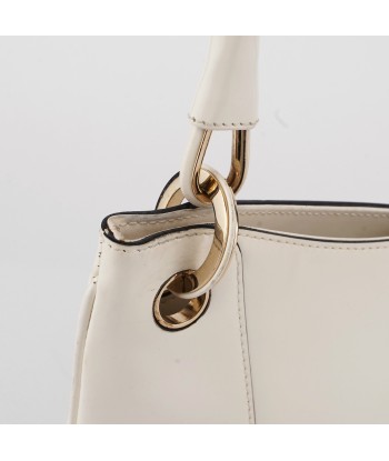 White Patent Leather Jackie Shoulder Bag soldes