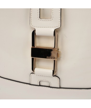 White Patent Leather Jackie Shoulder Bag soldes