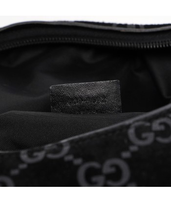 1997 Black Suede GG Shoulder Bag de technologie