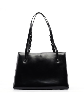 Black Patent Leather Tote à prix réduit toute l'année