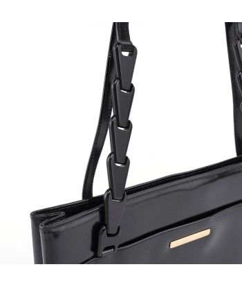 Black Patent Leather Tote à prix réduit toute l'année