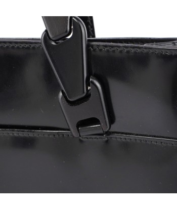 Black Patent Leather Tote à prix réduit toute l'année