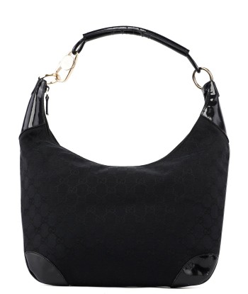 001 4157 Black GG Patent Shoulder Bag soldes