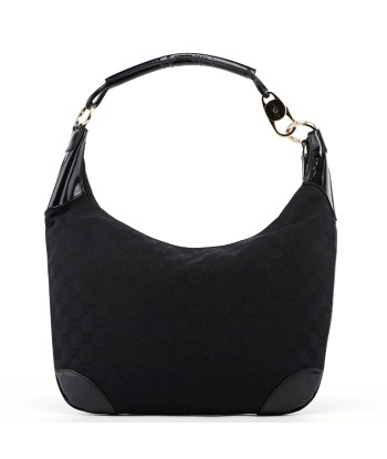 001 4157 Black GG Patent Shoulder Bag soldes