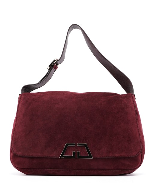 248045 Burgundy Suede GG Shoulder Bag Le MVP de beaucoup