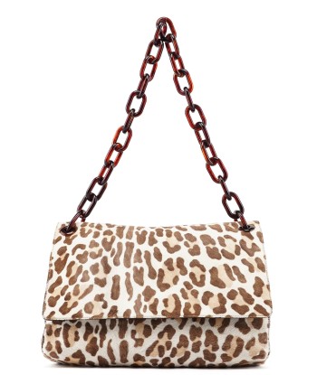 Leopard Fur Plastic Chain Shoulder Bag ou a consommer sur place