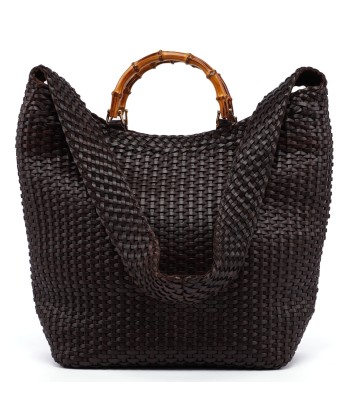 1996 Brown Woven Bamboo 2-Way Bag commande en ligne