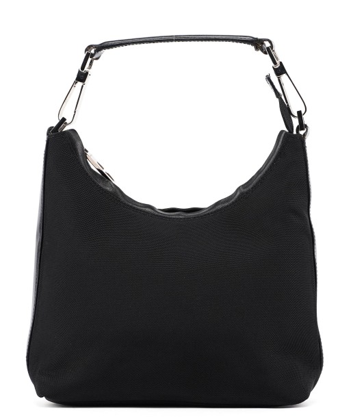 Black Canvas Hobo Shoulder Bag 2024