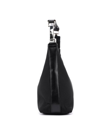 Black Canvas Hobo Shoulder Bag 2024