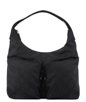 Black GG Dual Pocket Shoulder Bag Fin de série