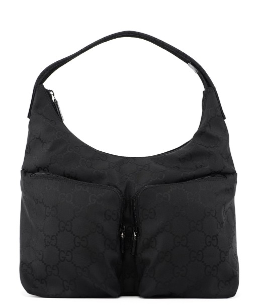 Black GG Dual Pocket Shoulder Bag Fin de série