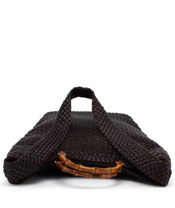 1996 Brown Woven Bamboo 2-Way Bag commande en ligne