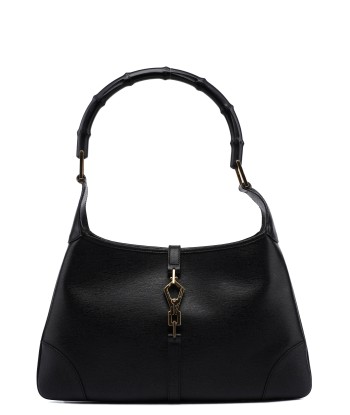 Black Leather Jackie Bamboo Bag de France