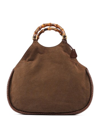 2003 Brown Canvas Bamboo Bag les muscles