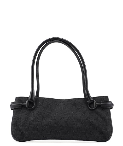 101345 Black GG Horsebit Tote pas chere