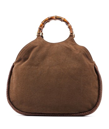 2003 Brown Canvas Bamboo Bag les muscles