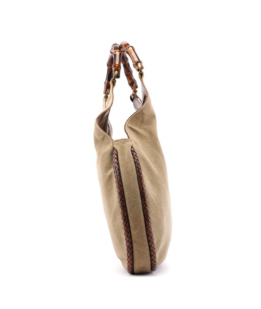 109129 Khaki Canvas Bamboo Bag vente chaude votre 