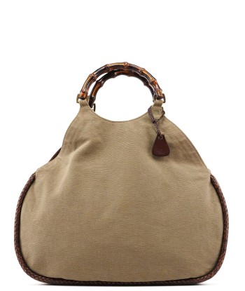 109129 Khaki Canvas Bamboo Bag vente chaude votre 