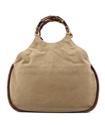 109129 Khaki Canvas Bamboo Bag vente chaude votre 