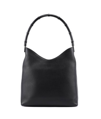 Black Calfskin Bamboo Shoulder Bag shop