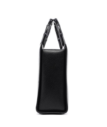 Black Leather Bamboo Tote 50-70% off 