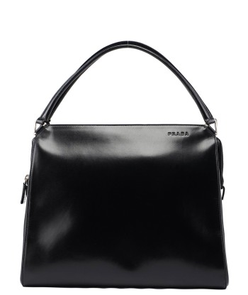 Black Vitello Chic Shoulder Bag pas chere