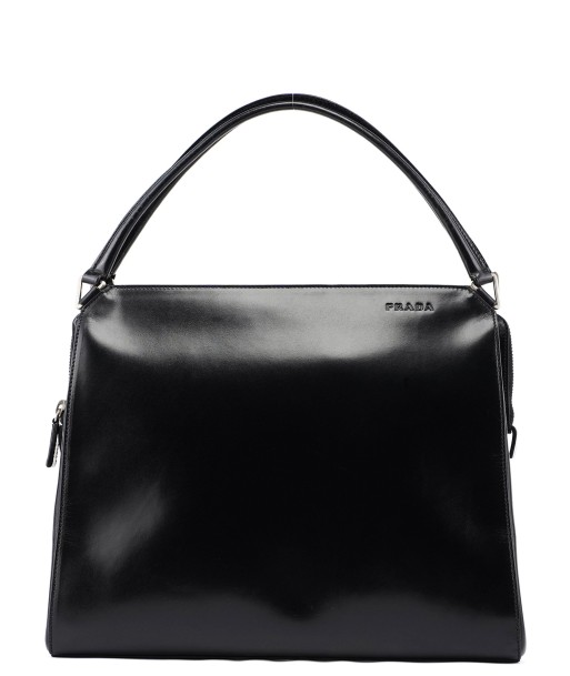 Black Vitello Chic Shoulder Bag pas chere