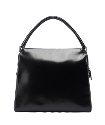 Black Vitello Chic Shoulder Bag pas chere