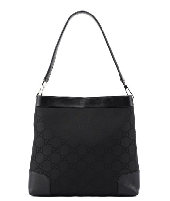 Black GG Leather Trim Shoulder Bag acheter