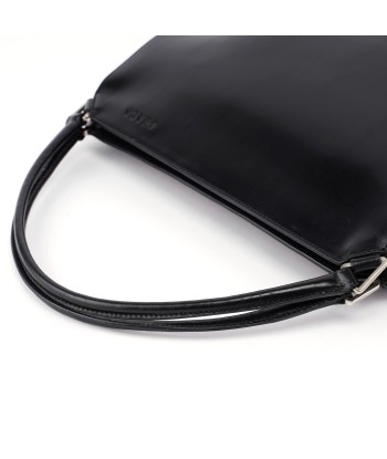 Black Vitello Chic Shoulder Bag pas chere