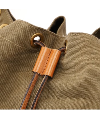 Spring 2003 Khaki Tan Canvas Leather Shoulder Bag en ligne des produits 