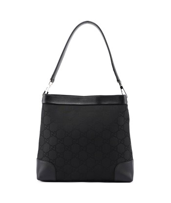 Black GG Leather Trim Shoulder Bag acheter