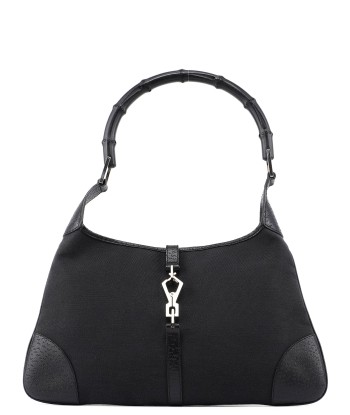 Black Canvas Jackie Bamboo Shoulder Bag JUSQU'A -70%! 