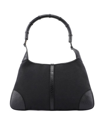 Black Canvas Jackie Bamboo Shoulder Bag JUSQU'A -70%! 