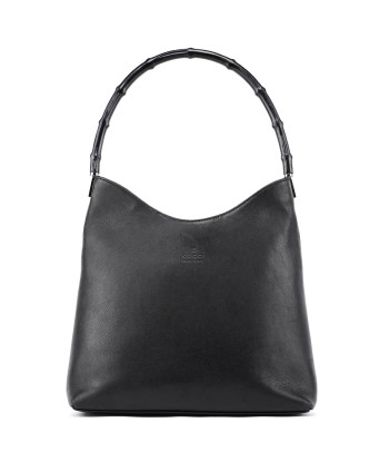 Black Calfskin Bamboo Shoulder Bag la livraison gratuite