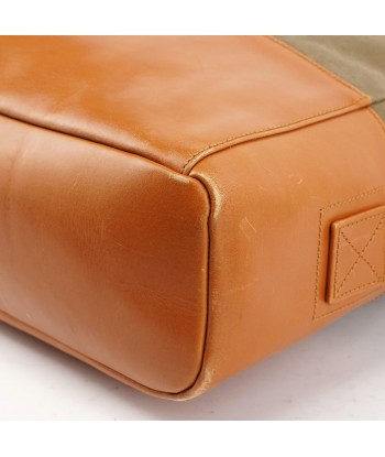 Spring 2003 Khaki Tan Canvas Leather Shoulder Bag en ligne des produits 